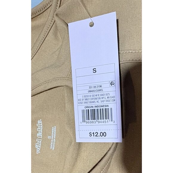 Wild Fable Women's Camel Sleeveless Seamed Bodycon Tight Fitting Dress - Size S - Picture 2 of 5